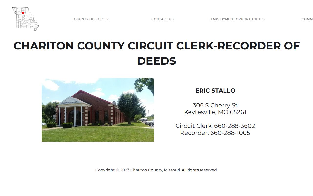 Chariton County Circuit Clerk public office contact