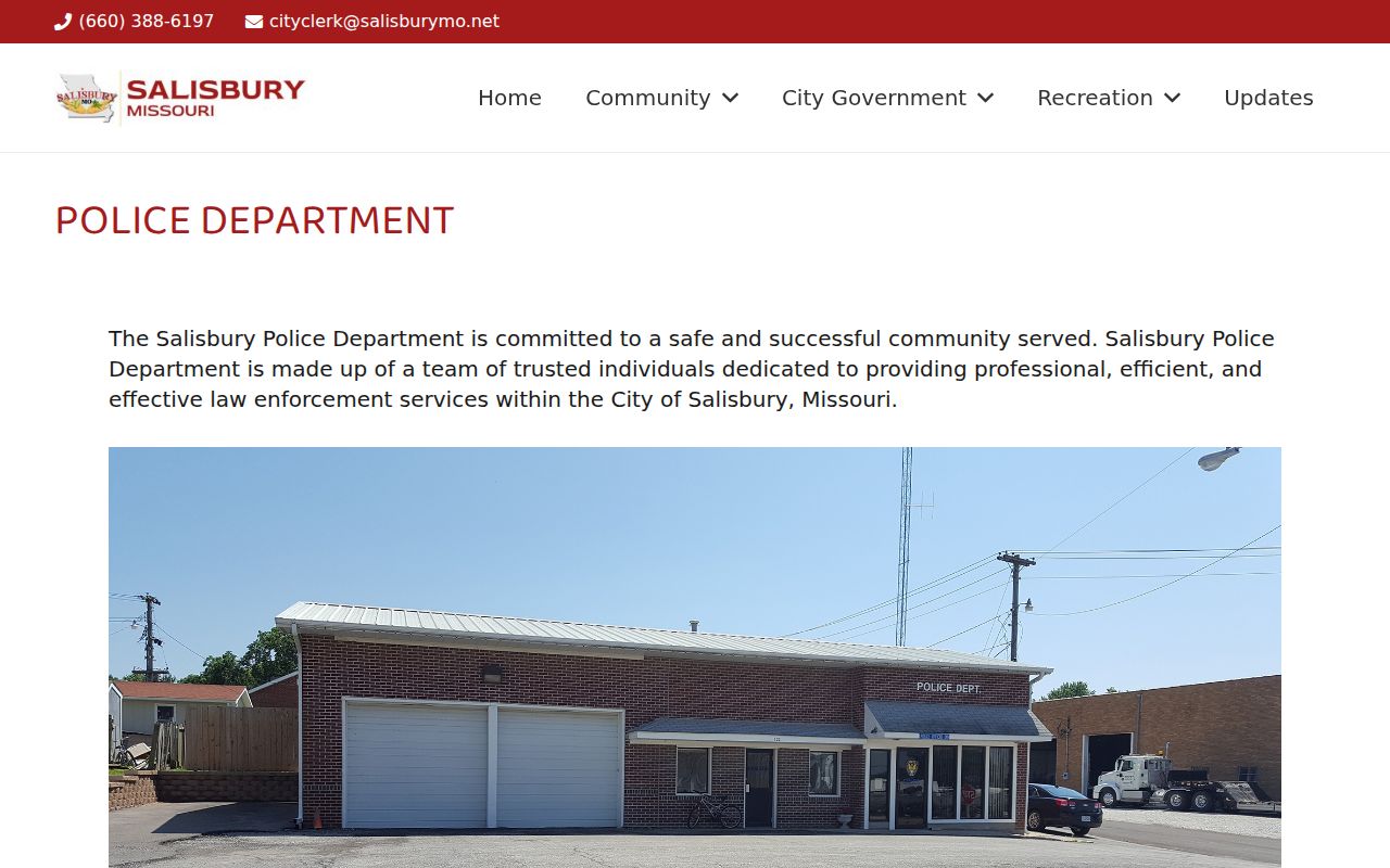 Salisbury Police Department page without a warrant search